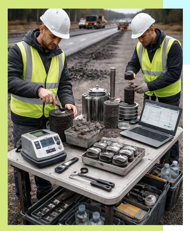 Сертификация асфальта: испытания и подтверждение в Королёве