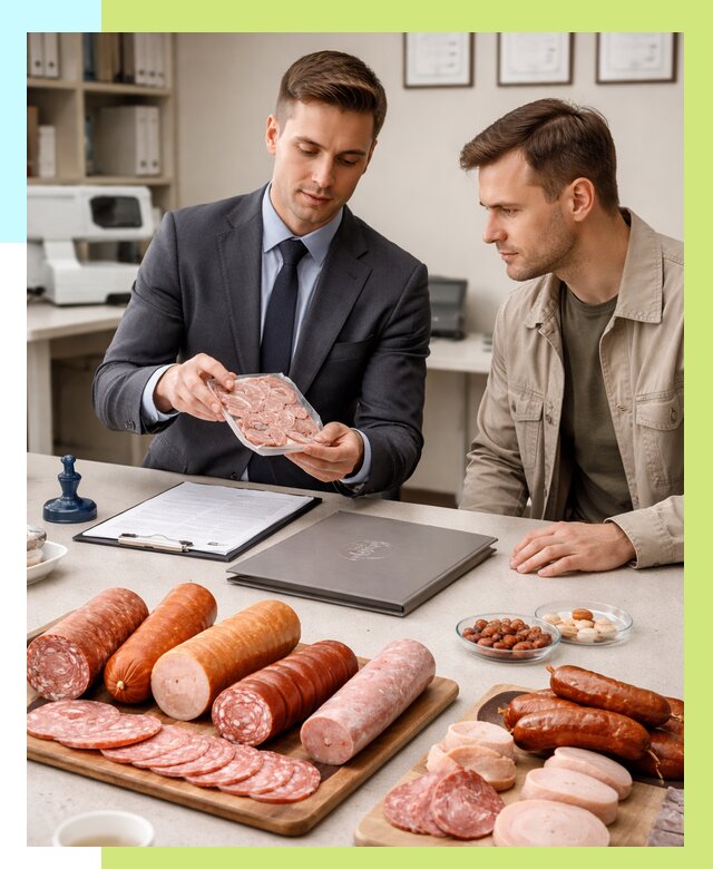 Сертификация колбасных изделий в Королёве от 7798 р. | Алешин-Кор