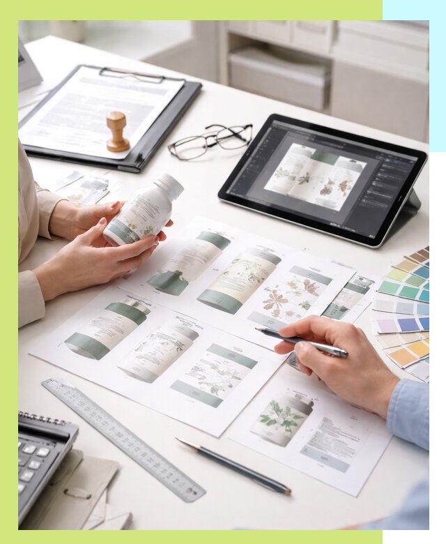 Профессиональная разработка дизайна и текста этикетки продукции в Королёве