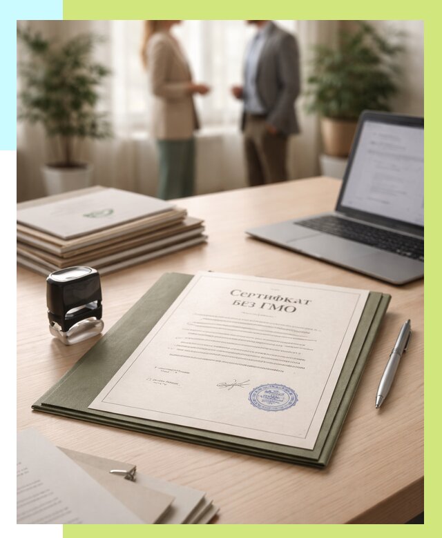 Сертификат без ГМО в Королёве от 7798 р. оформить срочно Алешин-Кор