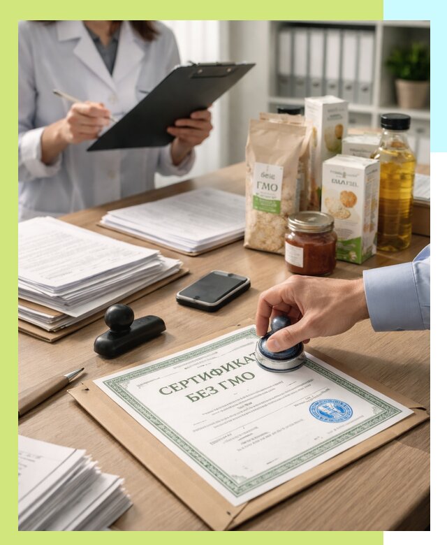 Получение сертификата Без ГМО для продукции в Королёве